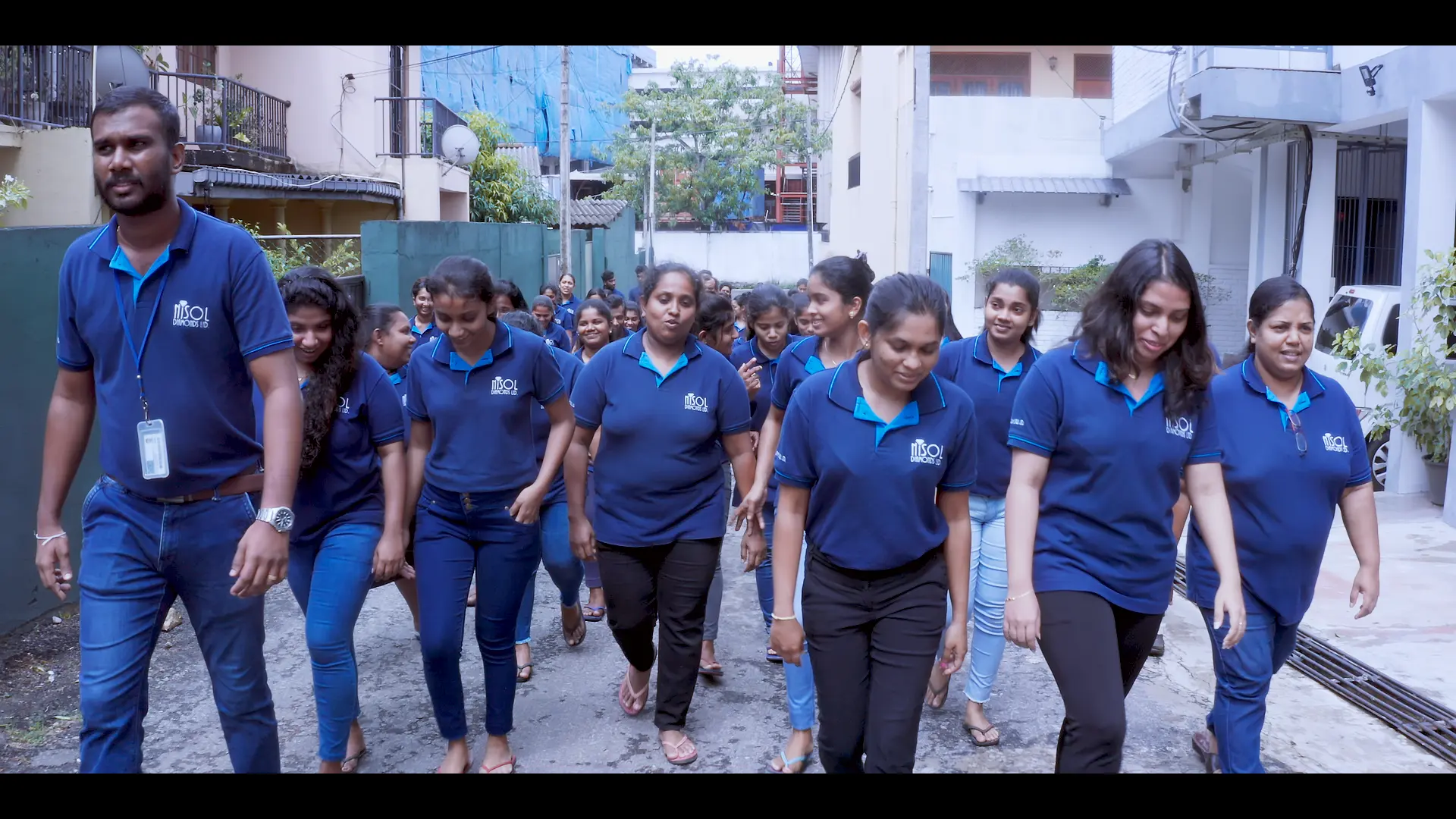 Richold manufacturing team walking together outside the facility